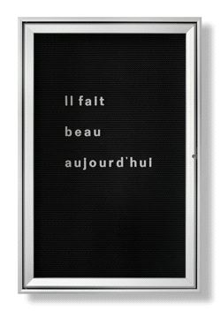 Bethan Huws, Untitled (Il fait beau aujourd'hui)