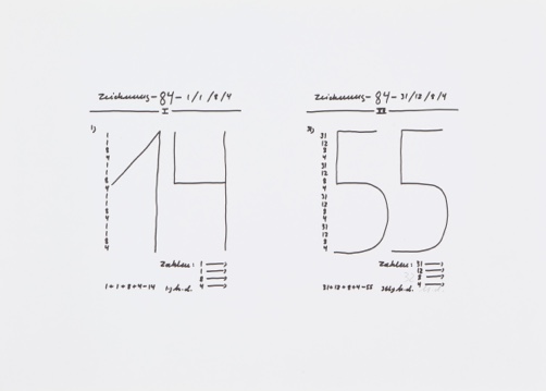 Hanne Darboven , I/84 - XII/84