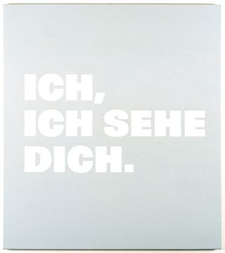 Rémy Zaugg, Neue Bilder 48d
Ich,/ich sehe/ Dich.